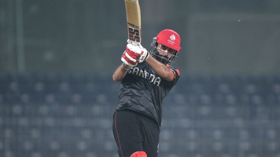 Yuvraj Samra struck five fours and a six in his 33, Canada vs Italy, T20 World Cup warm-ups, Chennai, February 2, 2026