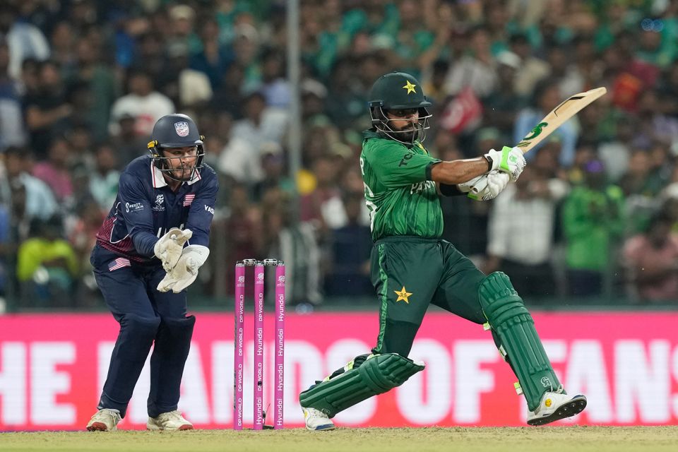 Babar Azam swings into the leg side, Pakistan vs USA, Men's T20 World Cup, Colombo, February 10, 2026