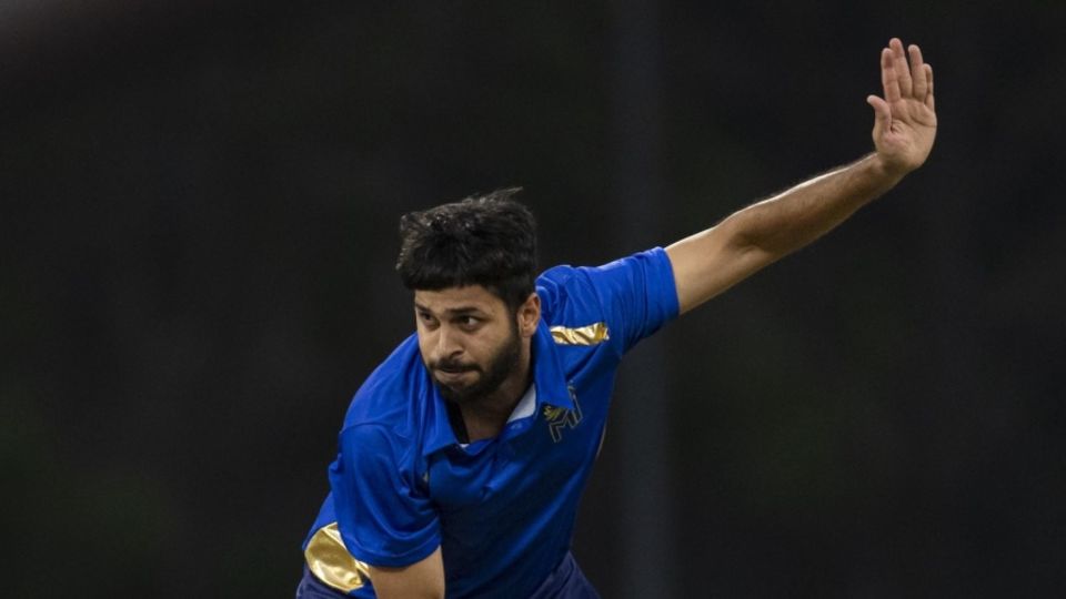 Shardul Thakur has a bowl at training, Mumbai, March 15, 2026