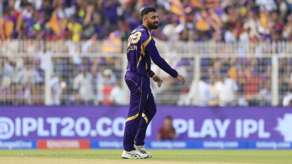 Varun Chakravarthy finished with stunning figures of 4-0-14-3, Kolkata Knight Riders vs Rajasthan Royals, IPL 2026, Kolkata, April 19, 2026