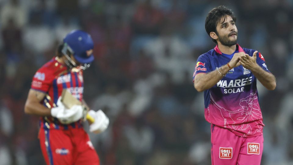 Ravi Bishnoi brought out the notebook celebration after getting Himmat Singh, Lucknow Super Giants vs Rajasthan Royals, IPL 2026, Lucknow, April 22, 2026