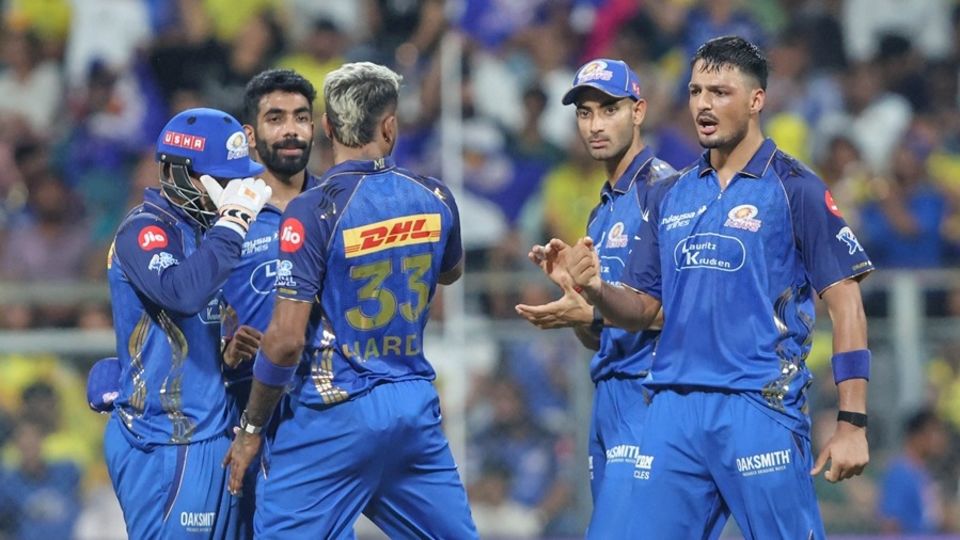 AM Ghazanfar returned figures of 2 for 25 off his four overs, Mumbai Indians vs Chennai Super Kings, IPL 2026, Mumbai, April 23, 2026