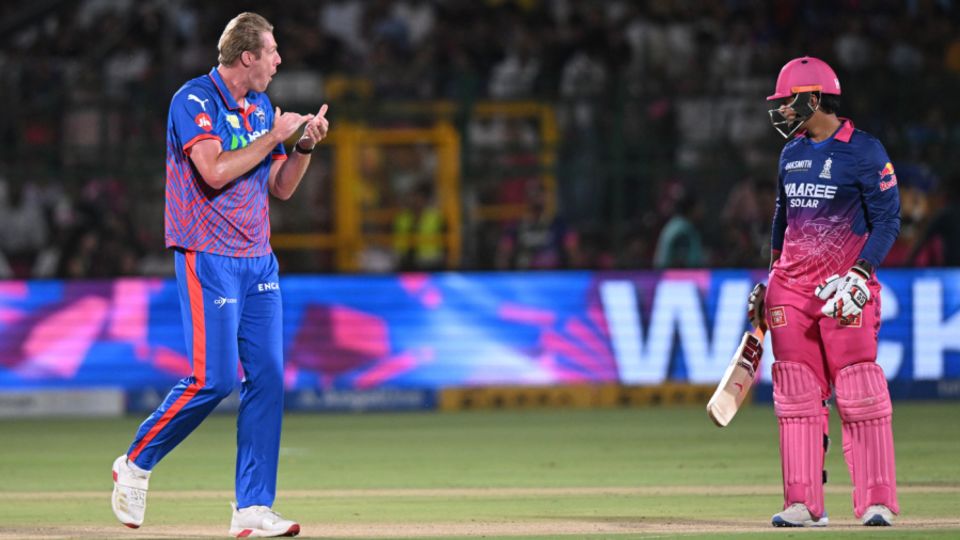 Kyle Jamieson was animated in his celebration, Rajasthan Royals vs Delhi Capitals, IPL 2026, Jaipur, May 1, 2026
