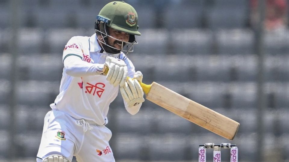 Mominul Haque helped stabilise Bangladesh's first innings, Bangladesh vs Pakistan, 1st Test, Mirpur, 1st day, May 8, 2026