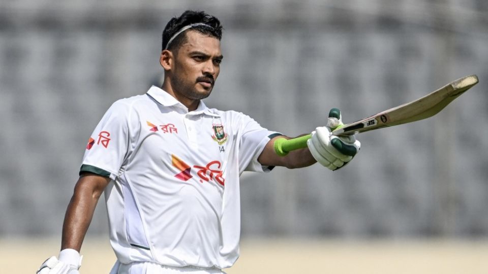 Najmul Hossain Shanto struck his fifth Test century as Bangladesh captain, Bangladesh vs Pakistan, 1st Test, Mirpur, 1st day, May 8, 2026