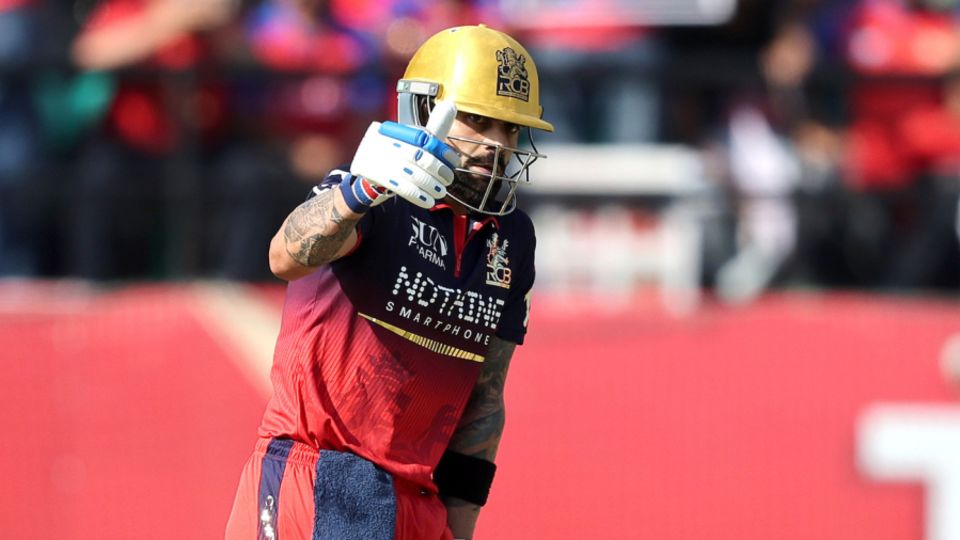 Virat Kohli celebrates his fifty, Punjab Kings vs Royal Challengers Bengaluru, IPL 2026, Dharamsala, May 17, 2026