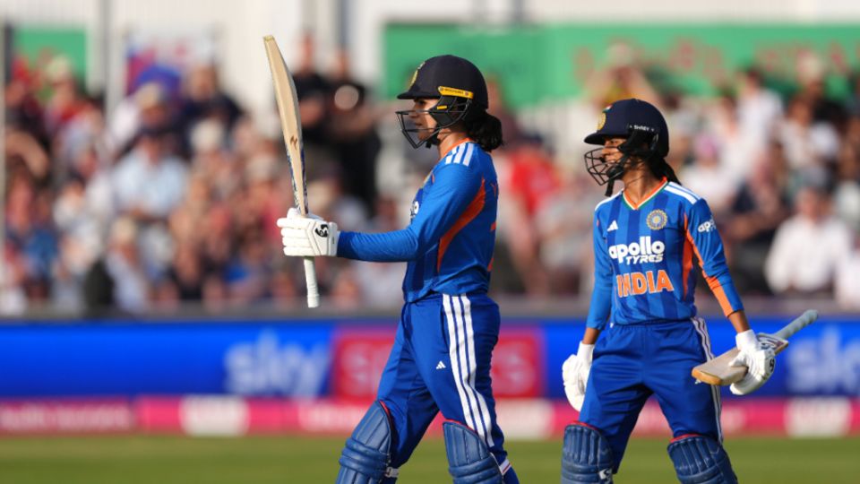 Yastika Bhatia brought up a 31-ball fifty, England vs India, 1st women's T20I, Chelmsford, May 28, 2026