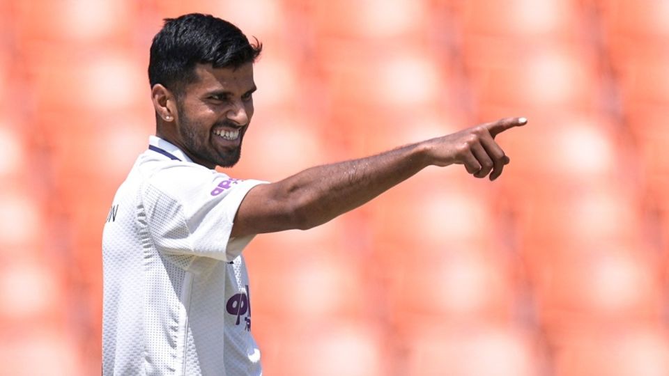 Washington Sundar celebrates a wicket, India vs Afghanistan, Only Test, 3rd day, New Chandigarh, June 8, 2026