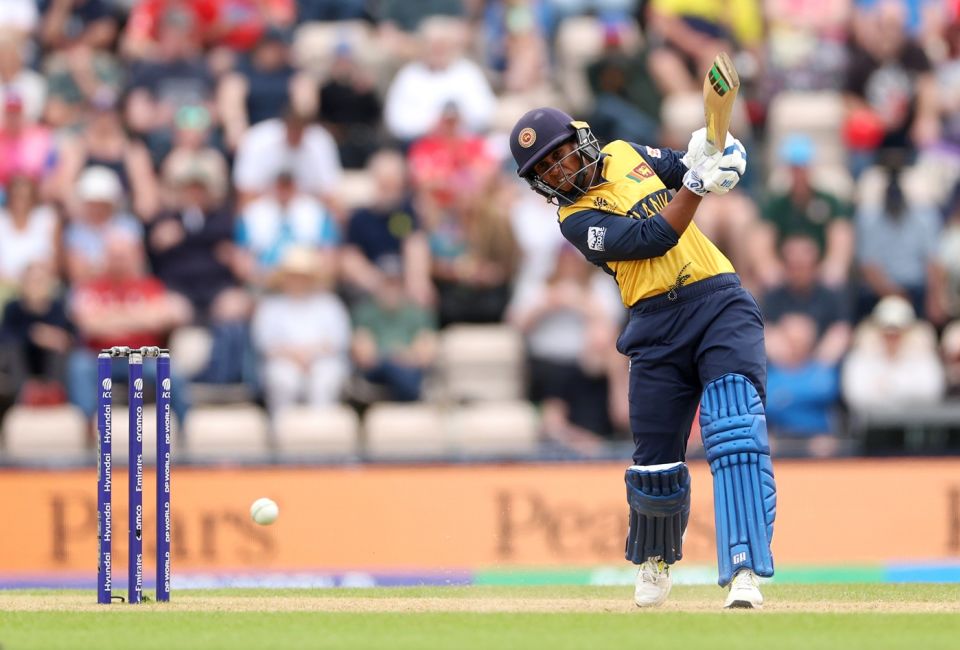 Nilakshika Silva smashes one towards offside, New Zealand vs Sri Lanka, Women's T20 World Cup, Southampton, June 16, 2026