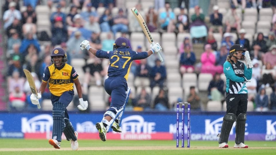 Kaushini Nuthyangana and Nilakshika Silva were pumped after Sri Lanka's thrilling win, New Zealand vs Sri Lanka, Women's T20 World Cup, Southampton, June 16, 2026