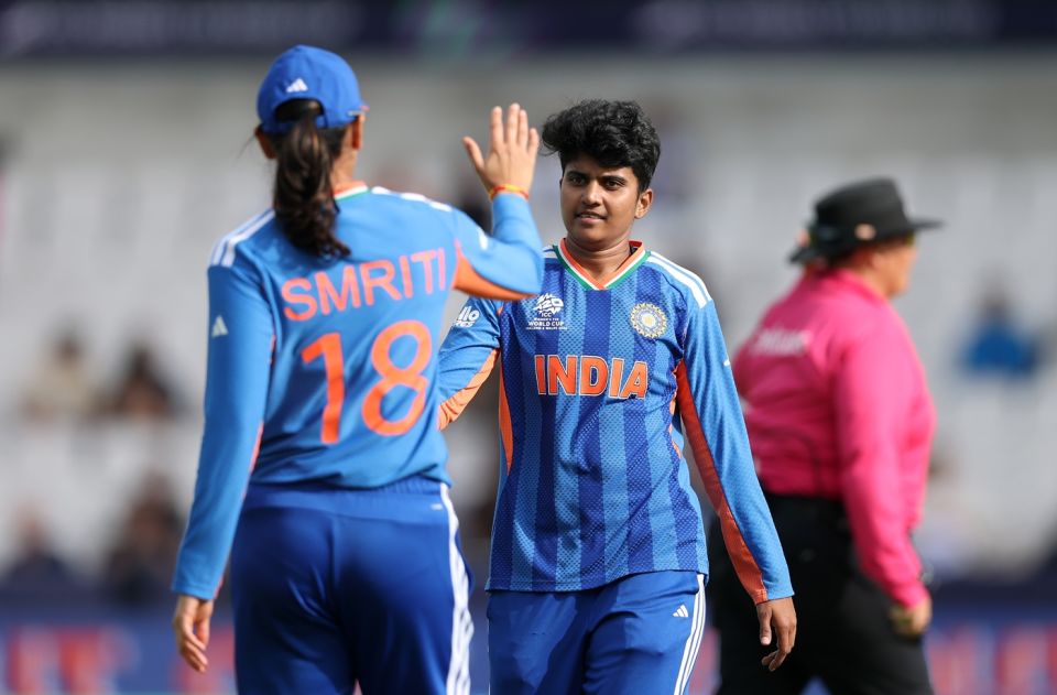Shree Charani took four wickets, India vs Netherlands, Women's T20 World Cup, Leeds, June 17, 2026