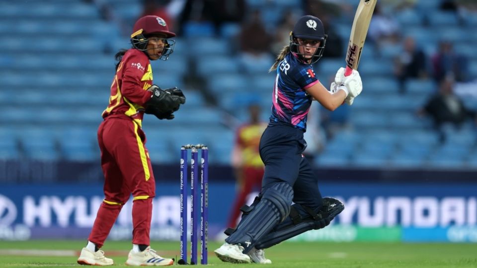 Darcey Carter scored her first fifty in a T20 World Cup, Scotland vs West Indies, Women's T20 World Cup, Leeds, June 18, 2026