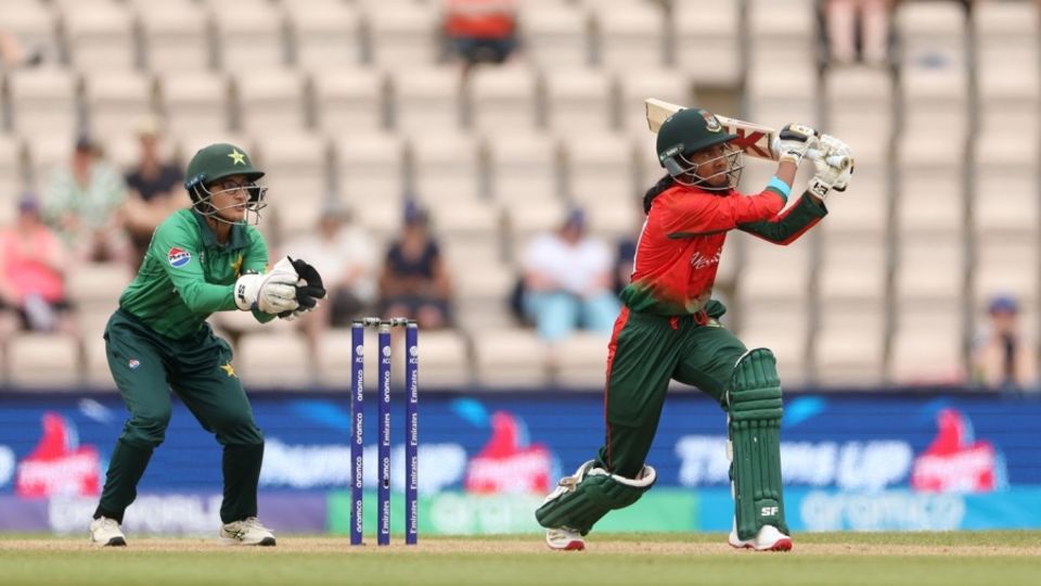 Shorna Akter found the boundaries at the death, Pakistan vs Bangladesh, Women's T20 World Cup, Southampton, June 20, 2026