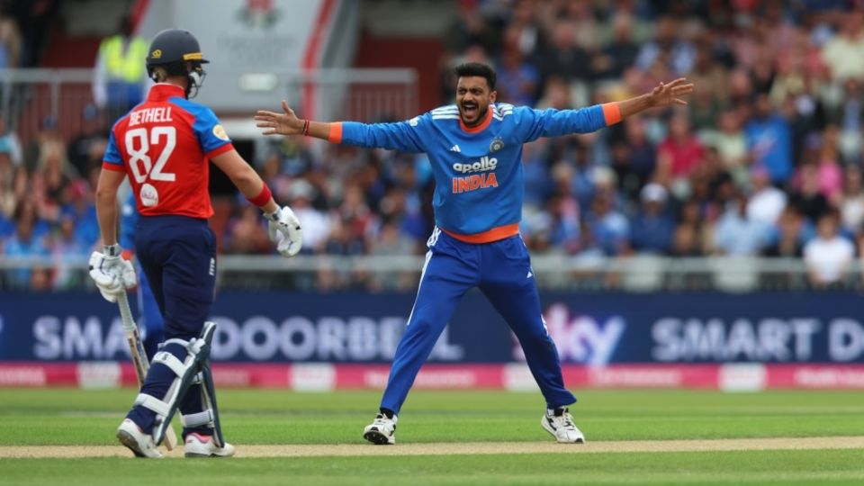 Axar Patel removed the dangerous Harry Brook with the help of a review, England vs India, 2nd T20I, Manchester, July 4, 2026
