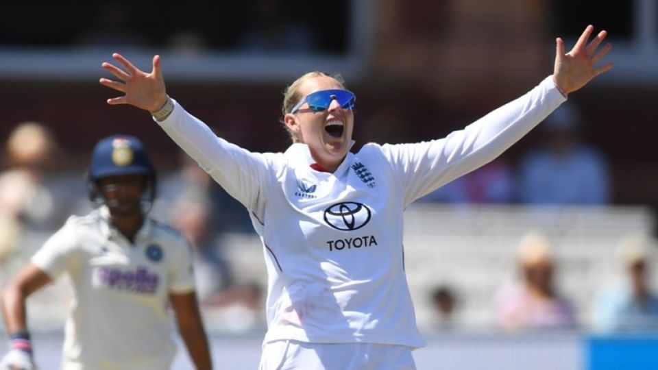 Sophie Ecclestone was convinced that Harmanpreet Kaur was out lbw, England vs India, only women's Test, Lord's, 3rd day, July 12, 2026