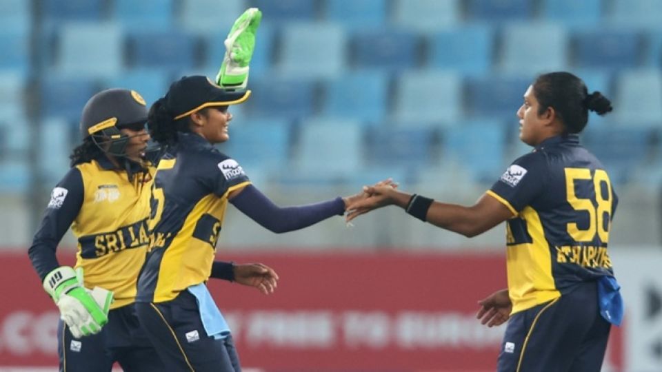 Chamari Athapaththu celebrates a wicket with her team-mates, UAE vs Sri Lanka, Women's Asia Cup 2026, Dubai, August 29, 2026