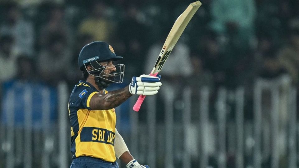 Lahiru Udara celebrates his fifty, Pakistan vs Sri Lanka, 1st T20I, Rawalpindi, October 9, 2026