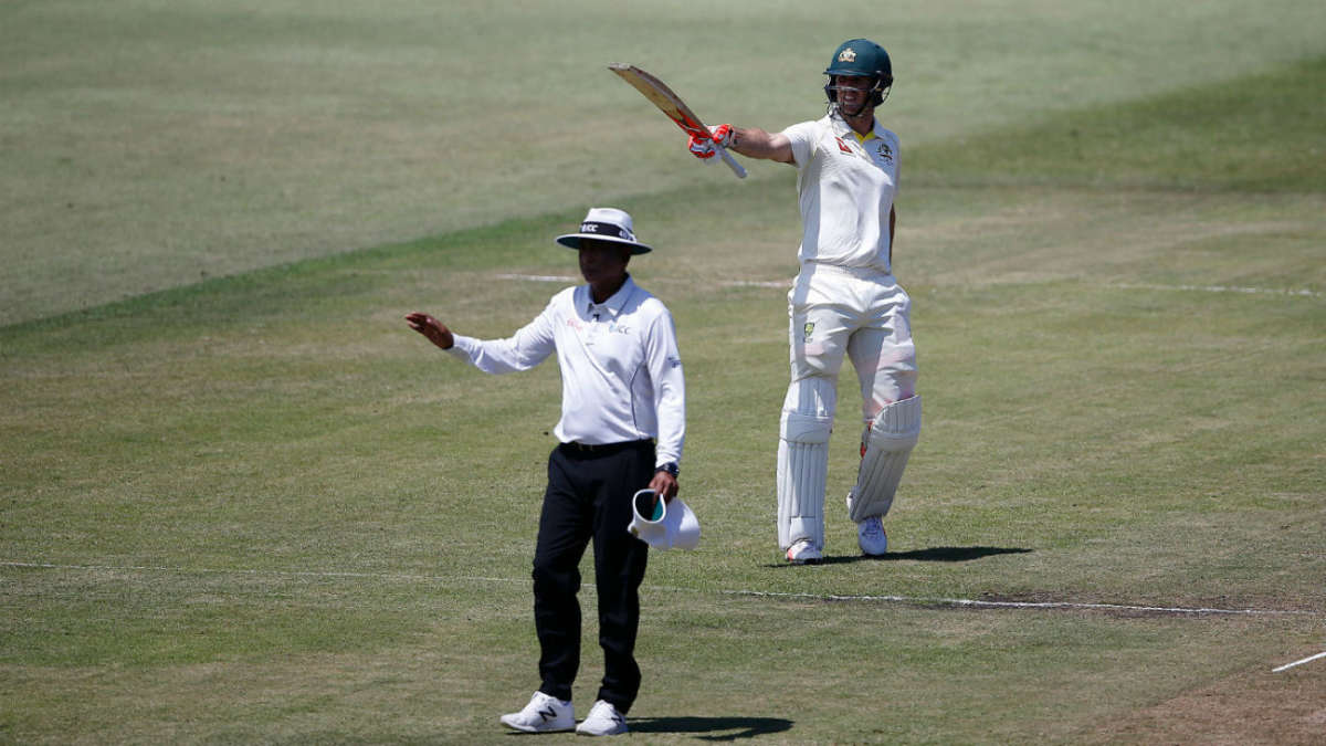 Matt Renshaw 'in good spirits' after blow to helmet 