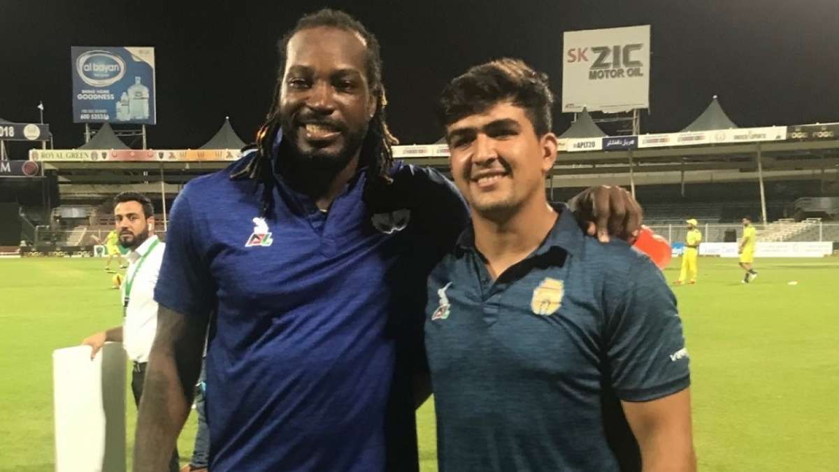 Hazratullah Zazai smashes six sixes in an over in front of 'idol' Gayle