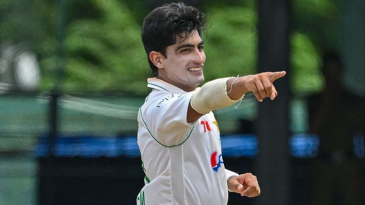 Naseem, Hamza three-fors skittle Bangladesh A for 122