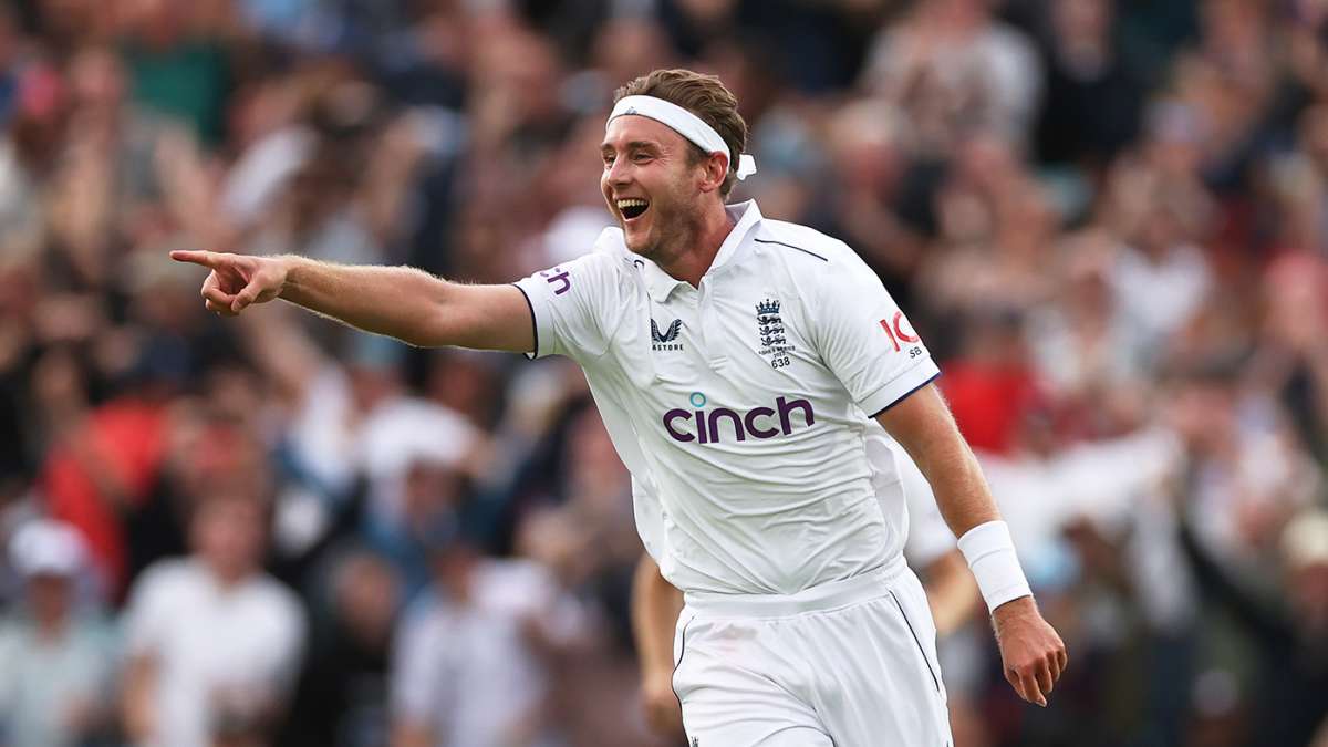 Stuart Broad struck in his final spell as a Test cricketer • Getty Images