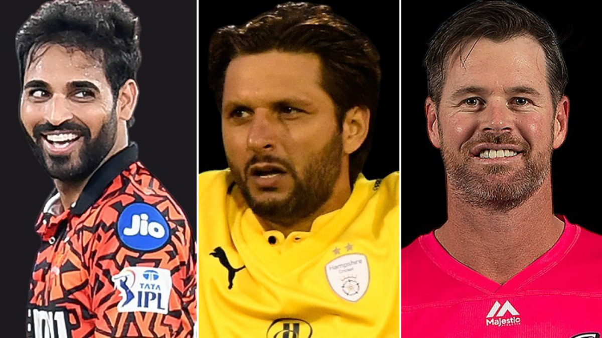 Nos. 25-23: Bhuvneshwar Kumar, Shahid Afridi, Dan Christian