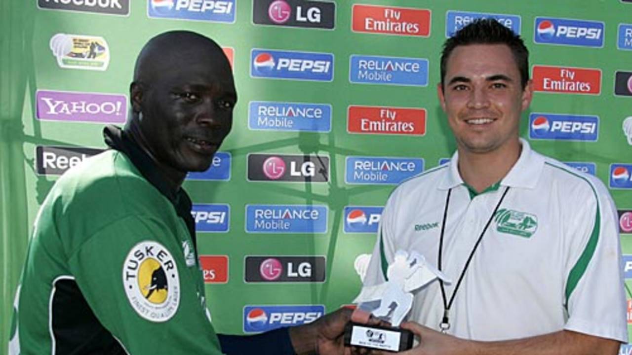 Kennedy Otieno was the Man of the Match, Denmark v Kenya, World Cup Qualifiers, Potchefstroom, April 8, 2009
