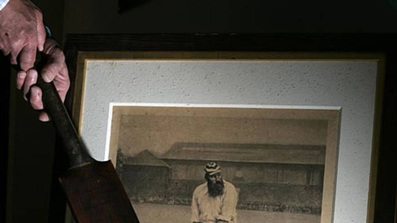 WG Grace's bat up for auction in London, Tuesday May, 12, 2009