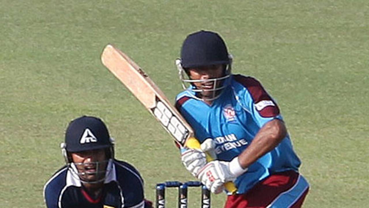 Avik Chaudhary waits to play a shot, Indian Revenue v Indian Tobacco Company, BCCI Corporate Trophy, Mohali, September 2, 2009
