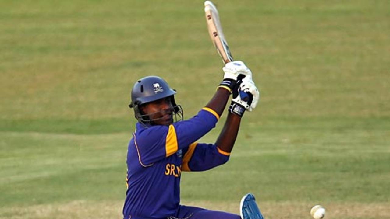 Adeesha Nanayakkara drives during his innings of 16, Australia Under-19 v Sri Lanka Under-19, 1st Youth ODI, Darwin, October 2, 2009