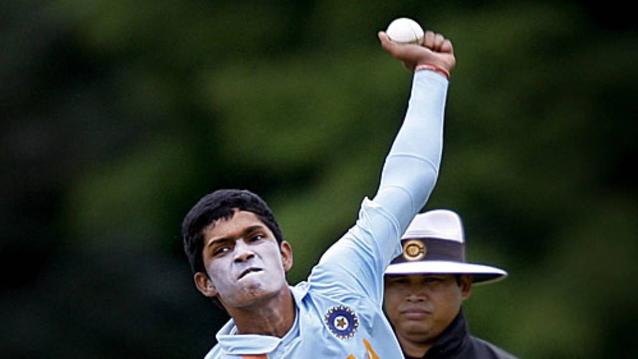 Gaurav Jathar took 3 for 27, India Under-19s v Hong Kong Under-19s, 11th Match, Group A, ICC Under-19 World Cup, Christchurch, January 17, 2010