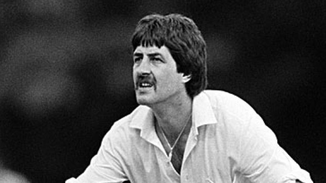 Warren Lees gathers the ball, Arundel, June 4, 1983