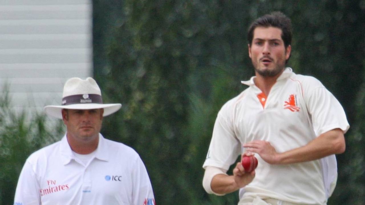 Netherlands' Berend Westdijk took three wickets in the first session