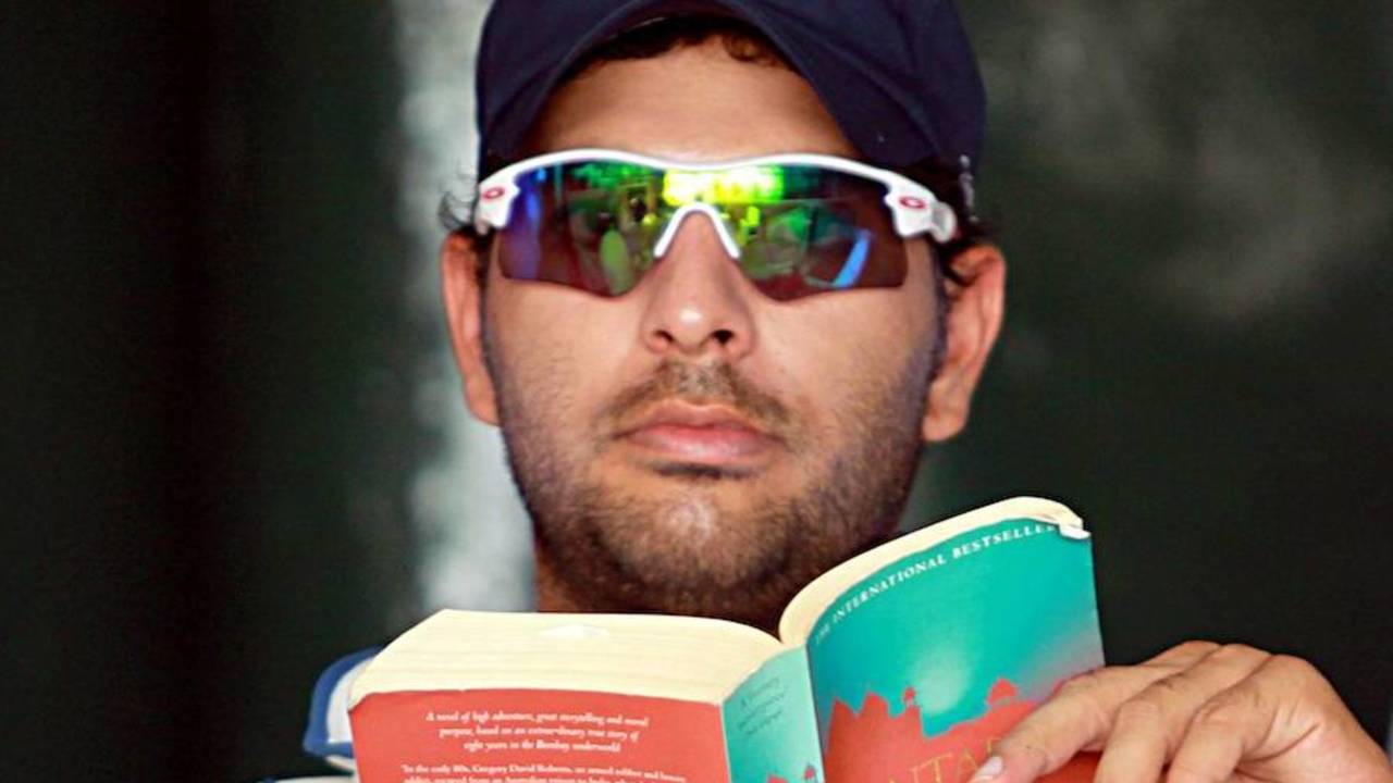 The new Yuvraj is to be found occasionally reading on tour these days&nbsp;&nbsp;&bull;&nbsp;&nbsp;Cameraworx/Live Images