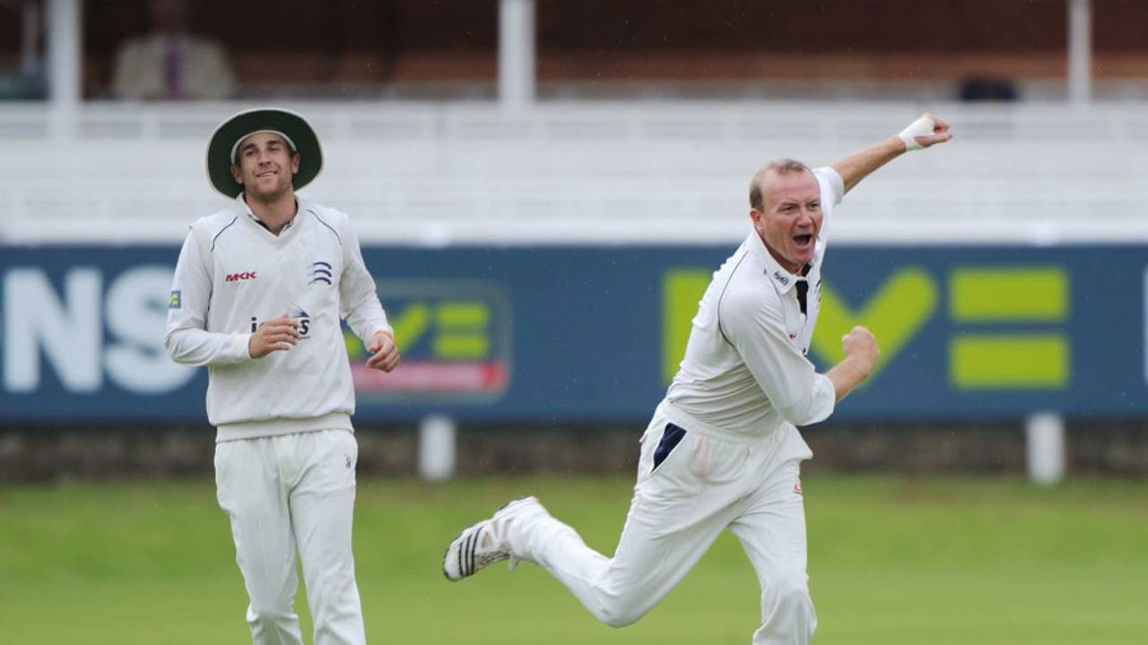 Shaun Udal bowled Matthew Boyce for 52 to halt Leicestershire's momentum