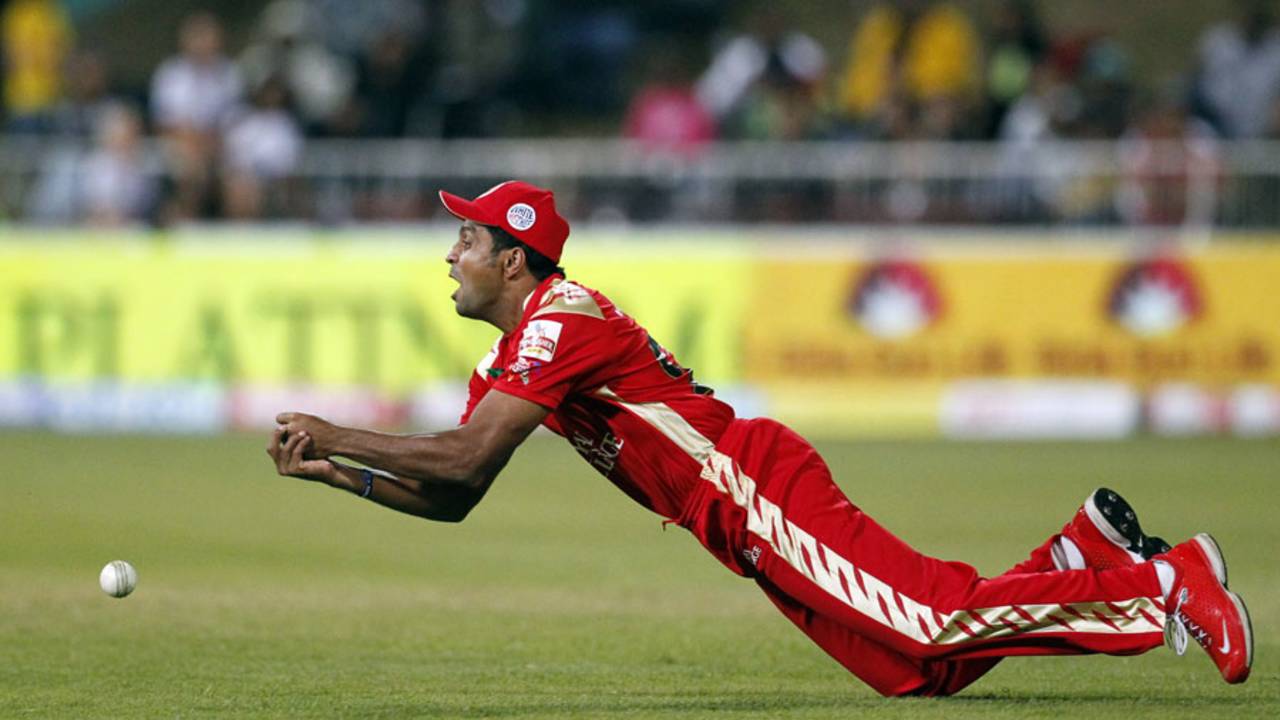 B Akhil drops M Vijay at deep midwicket, Chennai Super Kings v Royal Challengers Bangalore, Champions League Twenty20, Durban, September 24, 2010