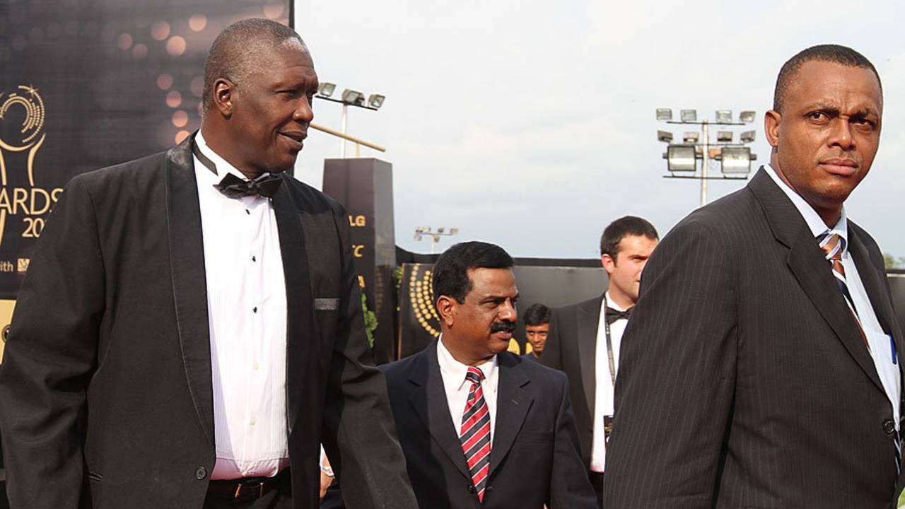 Joel Garner (left) directed a rhetorical volley at the CARICOM panel&nbsp;&nbsp;&bull;&nbsp;&nbsp;Getty Images