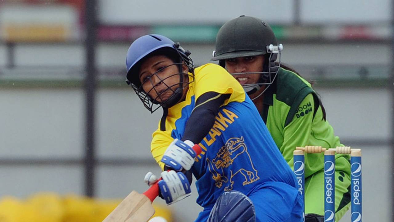 Inoka Galagedara struck six boundaries in her Player-of-the-Match winning effort, Sri Lanka v Pakistan, ICC Women's Cricket Twenty20 Challenge, October 14, 2010