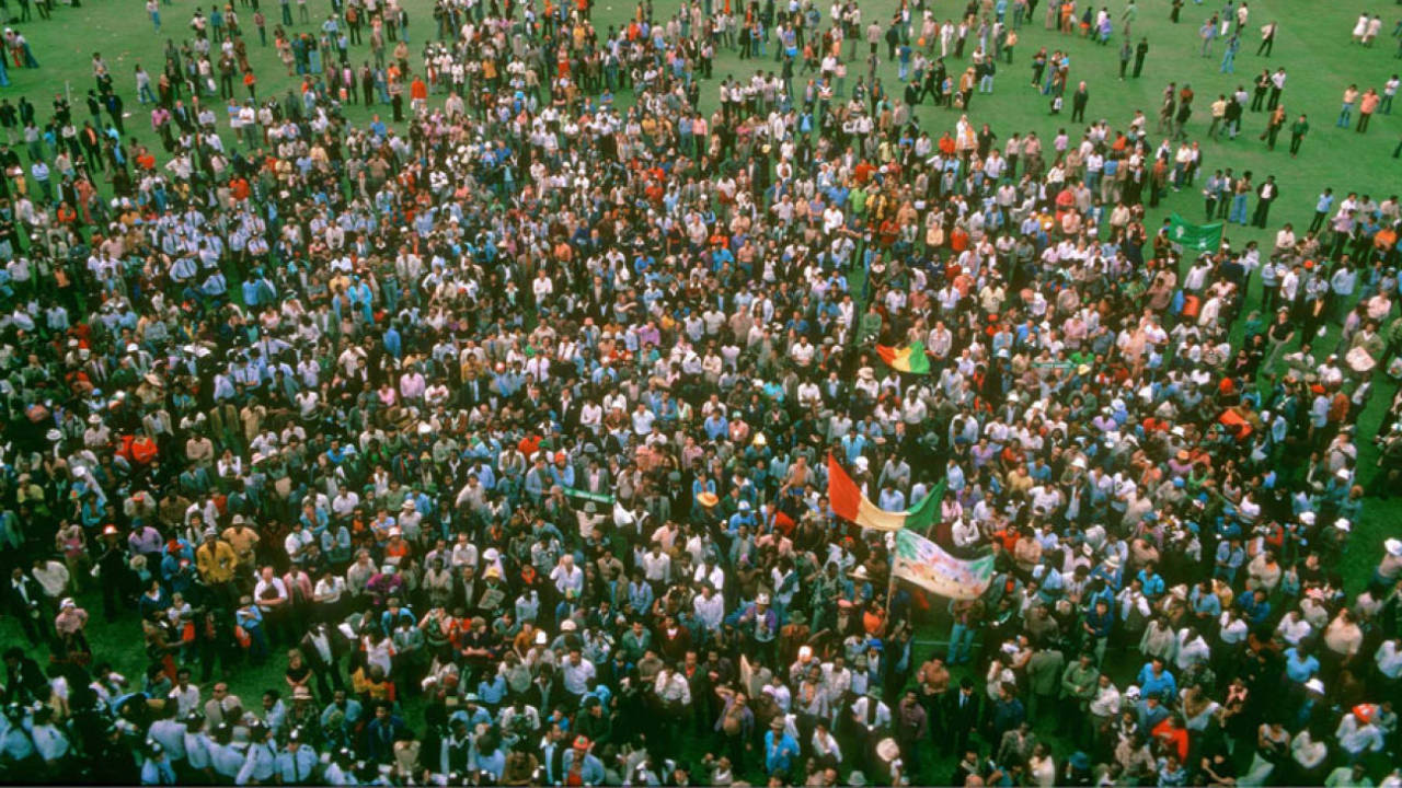 Fans take the field after the end of the final, Australia v West Indies, 1975 World Cup final, Lord's, June 21, 1975 