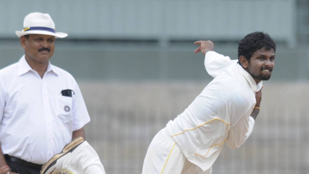 Offspinner Suresh Kumar took two wickets on the first day