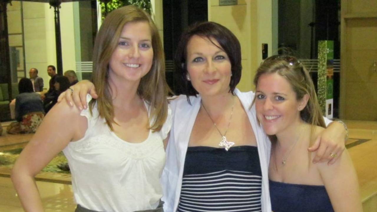 Kevin O'Brien's girlfriend Ruth Ann Kilty, Vanessa Johnston and Gary Wilson's wife at the team hotel, England v Ireland, World Cup 2011, Bangalore, March 2, 2011