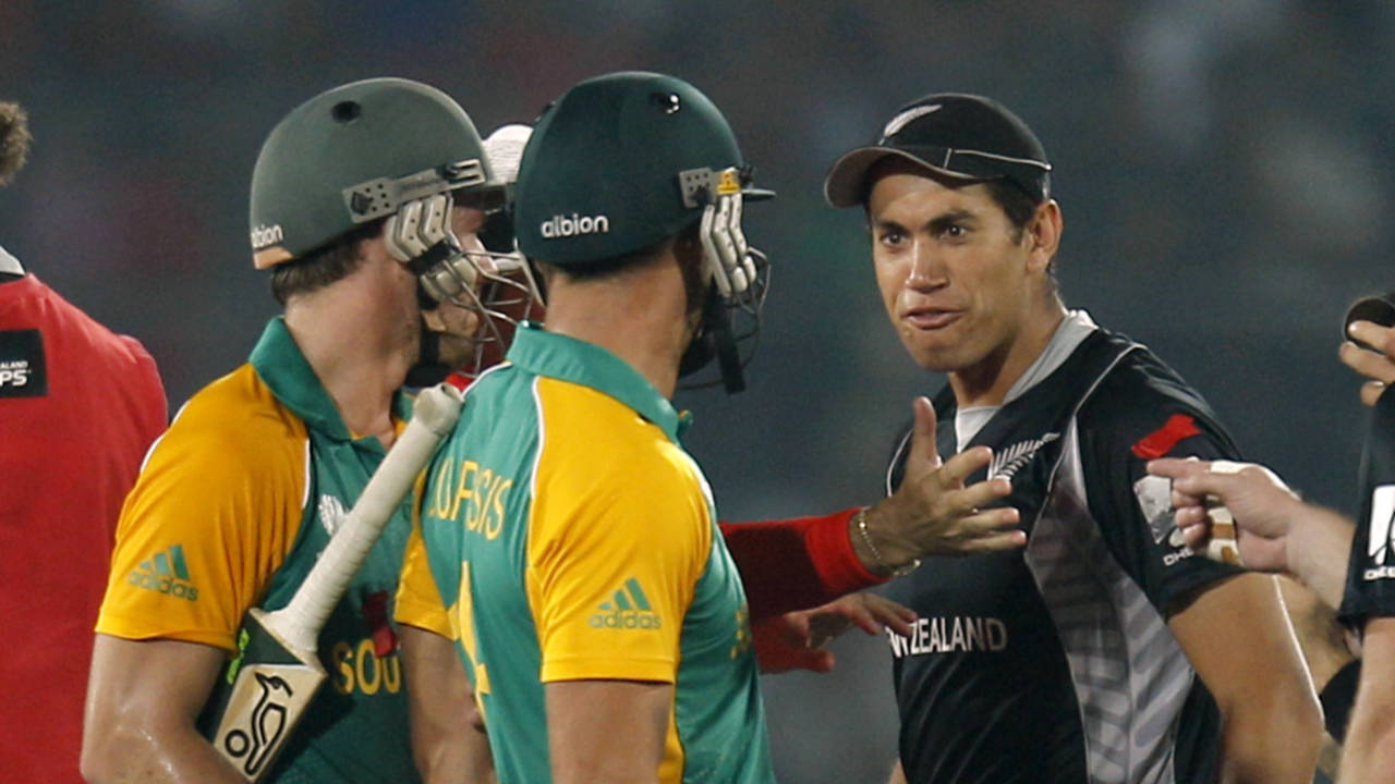 Tempers flared as wickets fell, New Zealand v South Africa, 3rd quarter-final, Mirpur, World Cup 2011, March 25, 2011
