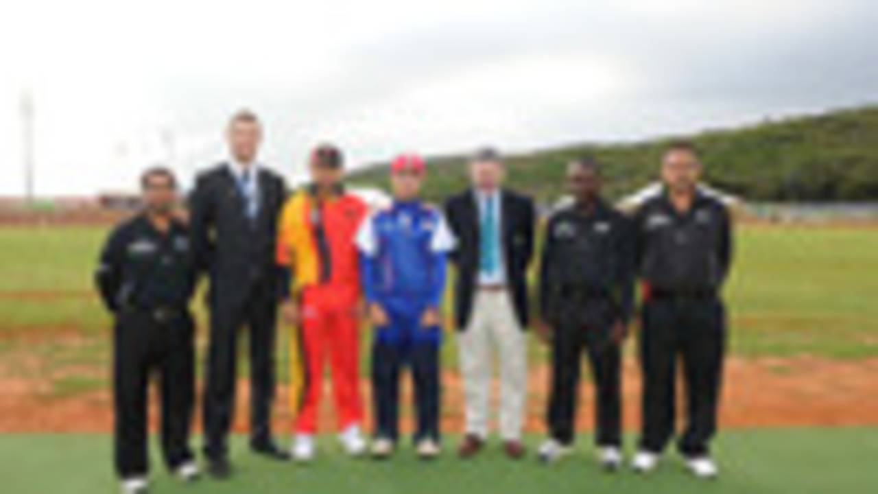Players and officials inaugurate the new Lobatse Cricket Ground in Botswana, Japan v Germany, ICC World Cricket League Division Seven, Gaborone, Botswana, May 1, 2011 