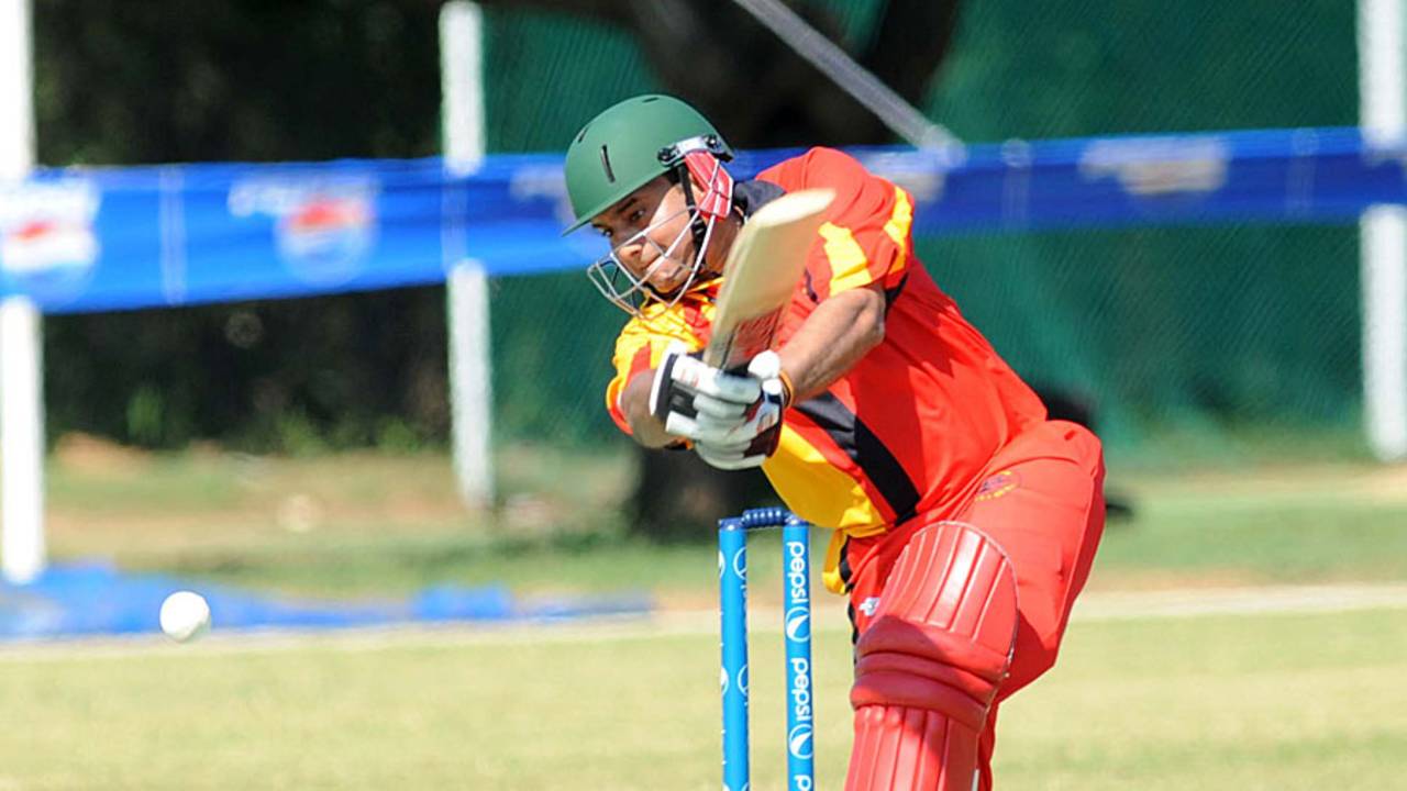 German captain Asif Khan hits out during his knock of 65