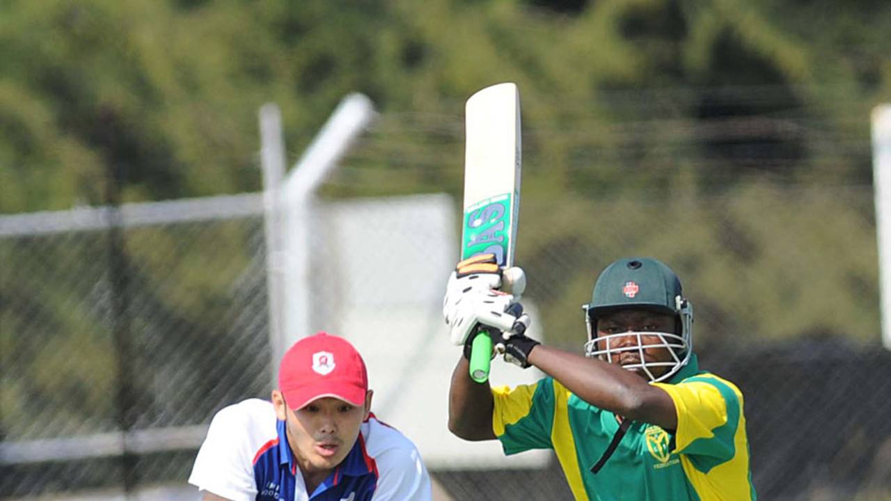 Segun Olayinka top scored for Nigeria with 51, Japan v Nigeria, World Cricket League Division 7, Gaborone, May 5, 2011