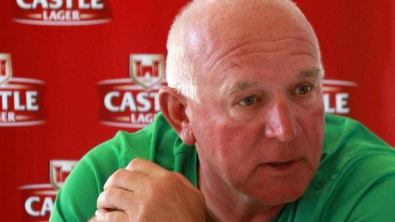 Alan Butcher speaks to the media on the eve of Zimbabwe's return to Tests, Harare, August 1 2011