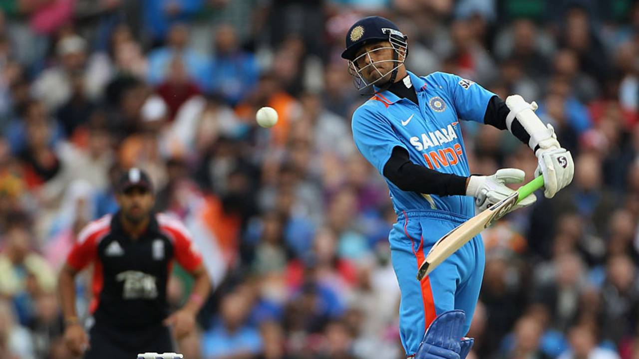 <a href="http://www.espncricinfo.com/india/content/player/28114.html">Rahul Dravid</a> Age: <b>38y 232d</b> Debut match: <a href="http://www.espncricinfo.com/england-v-india-2011/engine/match/474476.html" target="_blank">v England, Old Trafford, 2011</a><br>Dravid was not a part of India's limited-overs plans for several years but when the 2011 Tests ended in an embarassing 4-0 defeat, he was called in to shore up the batting&nbsp;&nbsp;&bull;&nbsp;&nbsp;Getty Images