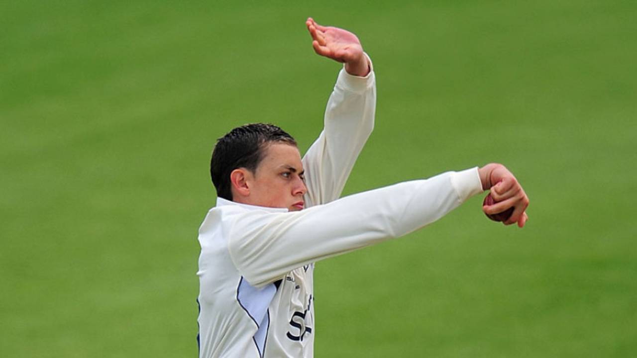 Maurice Holmes in action, Warwickshire v Lancashire, County Championship, Division One, Edgbaston, May 6, 2011
