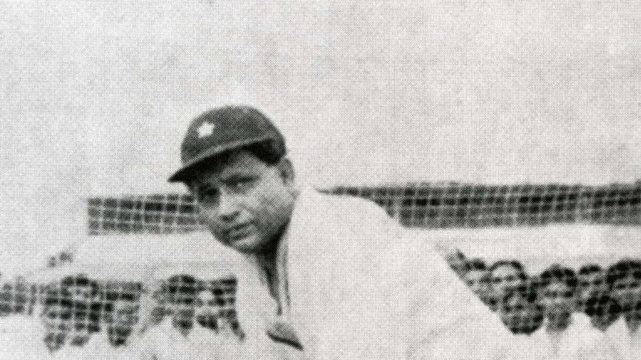 Lala Amarnath, aged 49, in the nets before leading the Bombay Cricket Association President's XI against Pakistanis, Brabourne Stadium, Bombay, February 18, 1961