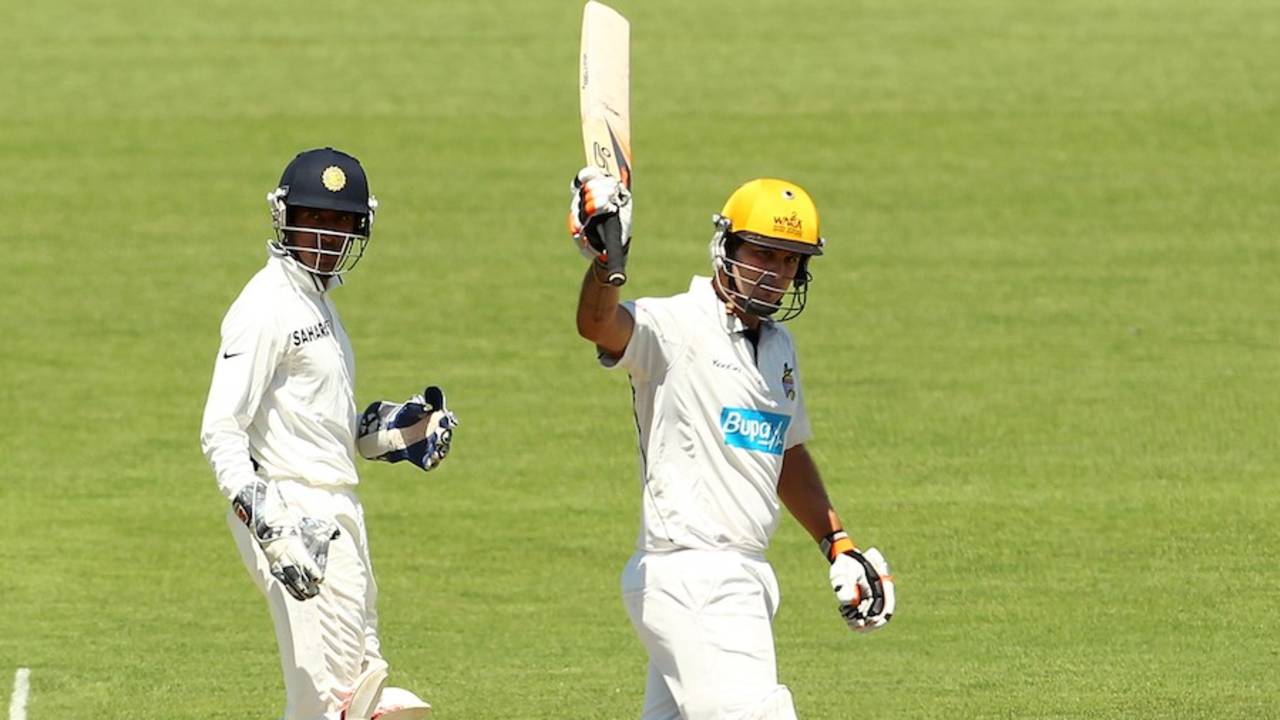 Wes Robinson resisted the Indian attack during a patient innings